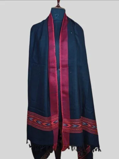 Yak Wool Shawl | Black Colour | Handwoven